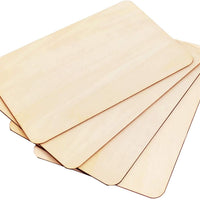 Worown - 4 piezas de madera sin acabar, rectángulos de madera de 12.0 x 8.0 in para construcción de mini casa, modelo de placa de madera, modelo arquitectónico y otro proyecto artesanal hecho a mano - Arteztik