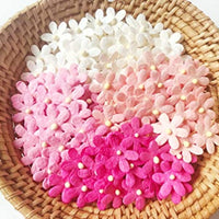 TH - Flores de papel de morera con tallo de rosca de 0.472 in, 50 pequeñas manualidades, decoración para álbumes de recortes para muchos proyectos de manualidades - Arteztik