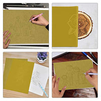 50 hojas de papel de transferencia de carbono con 5 lápices para repujado, papel de calco de carbono para lienzo, papel, madera, bricolaje, carpintería, pintura a mano (8.3 x 11.8 in) - Arteztik
