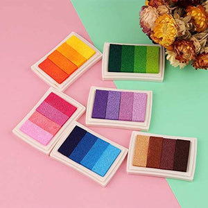 Dizdkizd Craft - Juego de almohadillas de tinta de 15 colores para sellos de goma, papel, álbumes de recortes, tela de madera y suministros de manualidades - Arteztik