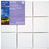 Del Artista Loft Back grapados Deco lona Pack de 9, 4 x 4 - Arteztik