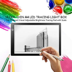 Caja de luz LED A4 ultrafina de trazado de luz USB, con energía ajustable, para artistas, dibujar, dibujar, animación, pintura de diamantes, visualización de rayos X - Arteztik