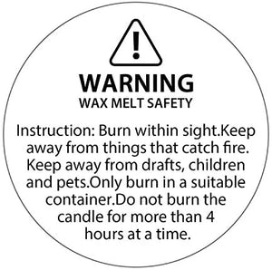 Willbond - Pegatinas de advertencia para velas, tarros de velas, etiquetas de seguridad de fusión de cera, círculos de 1.4 in (200) - Arteztik