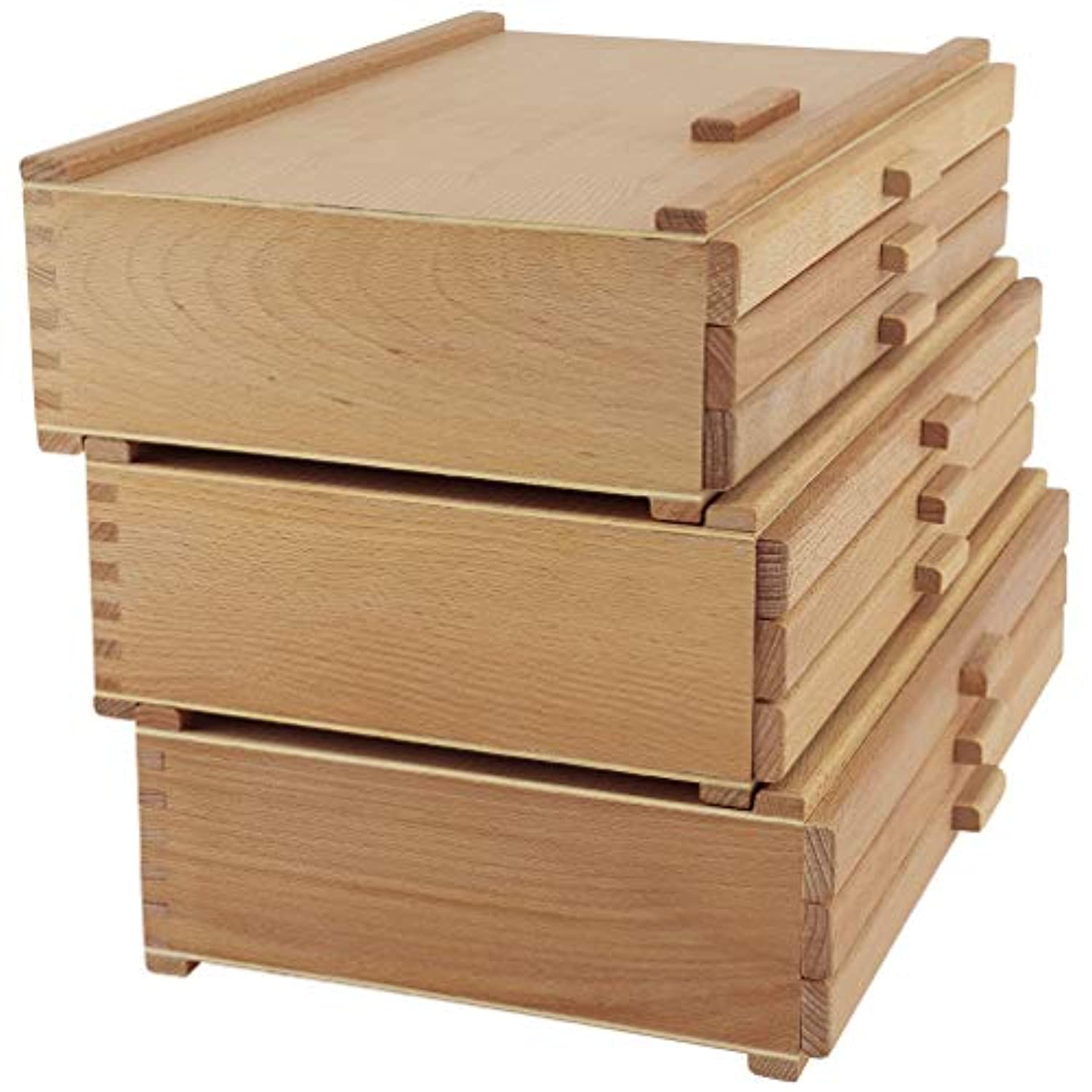 BESTonZON Caja de almacenamiento de madera, caja de madera natural para  manualidades, caja decorativa reutilizable para arte y bricolaje, cajas de