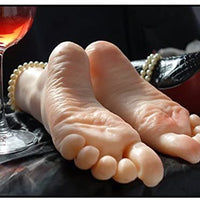 Pie de maniquí de silicona para mujer, 1 par de zapatos de sandalias con diseño de calcetines - Arteztik