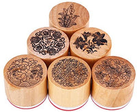 Decora - 6 sellos de goma de madera con diseño de copo de nieve para tarjetas, álbumes de recortes y manualidades - Arteztik
