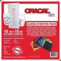 Oracal 651 - Paquete popular: vinilo adhesivo para manualidades para Cricut, Cameo, cortadores, impresoras y calcomanías - Arteztik