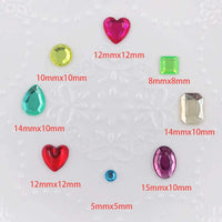 365pcs Joyas PegatinasGem Pegatinas Rhinestone para Artesanías Etiqueta Gemas Autoadhesivas Bling Joyas - Arteztik