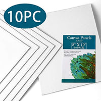 Tableros de lona de 8.0 x 10.0 in para pintura – 10 unidades de lienzo de gran valor para artistas profesionales estirados sin ácido para pintura al óleo y acrílica - Arteztik
