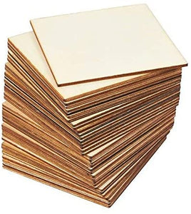 Recortes cuadrados de madera para manualidades, cuadrados de madera (4