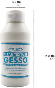Mont Marte Premium Clear Texture Gesso acrílico mediano 8.45 oz (8.5 fl oz) - Arteztik