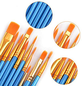 AROIC Paint Brushes Set,120 pcs Nylon Hair Brushes for Acrylic Oil Watercolor Artist Professional Painting Kits - Arteztik
