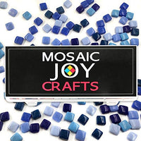 Mosaico Azulejos mezclados 6 colores azul cuadrado mosaico piezas de vidrio manchado suministros para bricolaje manualidades decoración del hogar tamaño 0.472 in por Mosaic Joy (11 oz, azul mezclado) - Arteztik
