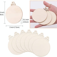 PartyTalk - 100 rebanadas de madera natural de 3.5 in, adornos de Navidad de madera sin terminar círculos de madera para manualidades, centros de mesa, decoración de día festivo - Arteztik