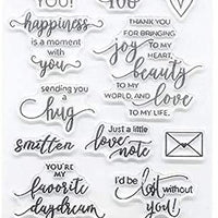Welcome to Joyful Home - Sello transparente con texto en inglés "I Love You Mail Sentiment para decoración de tarjetas y álbumes de recortes - Arteztik