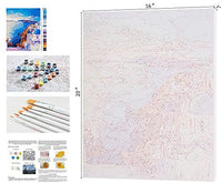BANLANA - Kit de pintura por números para adultos con marco de madera, 16.0 x 20.0 in, enmarcado, para adultos - Arteztik
