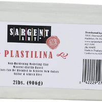 Arcilla de modelado Sargent Art Plastilina, 2 libras, color blanco (el embalaje puede variar) - Arteztik