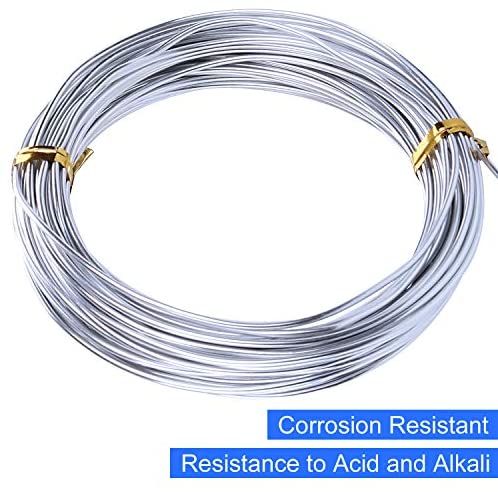 EXCEART 15 rollos de alambre de aluminio de 0.039 in de alambre de metal  anodizado flexible para hacer joyas DIY manualidades