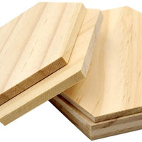 SUPVOX - Lote de 25 láminas de madera para decoración de bricolaje (3.5 in) - Arteztik