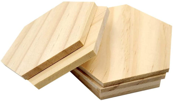 SUPVOX - Lote de 25 láminas de madera para decoración de bricolaje (3.5 in) - Arteztik
