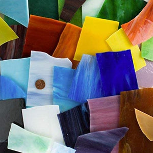 Lanyani - Hojas de vidrio para vidrieras, mosaicos de vidrio para obras de arte y manualidades, 35 oz, color azul - Arteztik