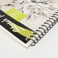CONDA - Cuaderno de bocetos de 8.1 x 11.4 in, 100 hojas (3.53 oz/m²), encuadernado en espiral, papel de dibujo duradero sin ácido para dibujar pintura - Arteztik
