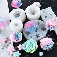 FineInno - Molde de resina de flores 3D de silicona moldes de fundición para manualidades, llavero, pendientes, joyería - Arteztik
