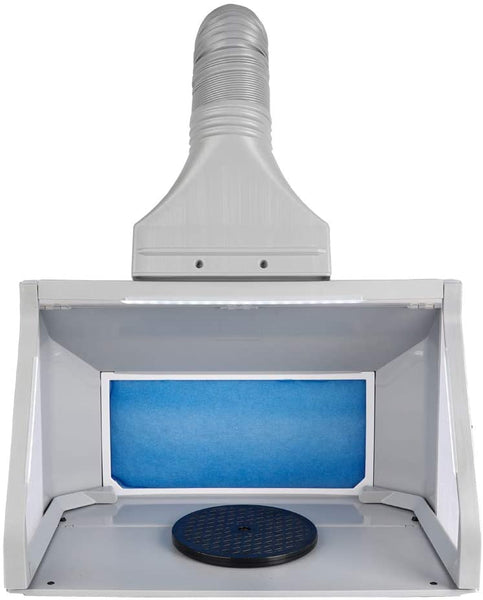 OPHIR - Kit de aerógrafo con cabina de pulverización portátil con filtro de luces LED para modelos, manualidades, uñas, pasteles, camisetas - Arteztik