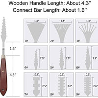 Juego de 14 cuchillos de paleta de acero inoxidable con espátula, accesorios de arte profesional con mango de madera para pintura de aceite o acrílico y mezcla de colores - Arteztik