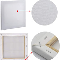 9 paquetes de lona estirada para pintura artesanal, Fengek 4.0 in, 6.0 in, 8.0 in lienzo artístico para proyectos de acrílico y aceite - Arteztik