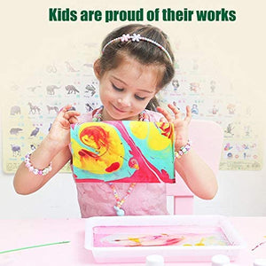marmolado Kits de pintura niños agua Color Ebru Starter Set para innovador de tela de papel hecho a mano Art juguetes - Arteztik