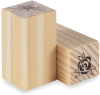 Shopline - 12 sellos vintage de goma de madera con encaje de flores para letras, manualidades, álbumes de recortes - Arteztik
