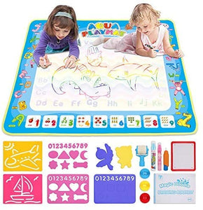 Aqua Magic Doodle Mat – Juguetes educativos de regalo para niños – Alfombrilla de dibujo de agua con bolígrafo mágico – Tabla de escritura de pintura para niño niña edad 2 3 4 5 6 7,40 x 32 pulgadas - Arteztik