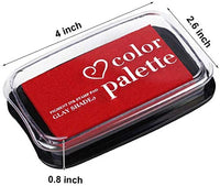 Fstaor - Almohadilla de tinta para sellos de goma, 4 almohadillas de tinta de 2.4 in, color amarillo - Arteztik

