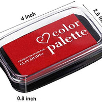Fstaor - Almohadilla de tinta para sellos de goma, 4 almohadillas de tinta de 2.4 in, color amarillo - Arteztik