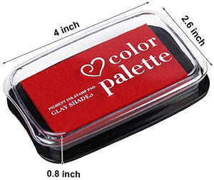 Fstaor - Almohadilla de tinta para sellos de goma, 4 almohadillas de tinta de 2.4 in, color amarillo - Arteztik