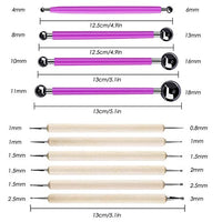 SENHAI 14 herramientas de modelado de arcilla polimérica, para esculpir bolas, bolígrafo arrugado, para tallado de arcilla de cerámica, repujado, pintura de roca, decoración de uñas, herramientas de bricolaje - Arteztik
