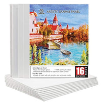HappyHapi Paneles de lona de 16 unidades, 7.9 x 9.8 in en blanco para pintura, tableros de lona de calidad profesional sin ácidos, 100% algodón con núcleo de tablero reciclado - Arteztik

