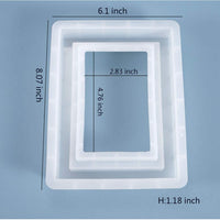 SSEE - Molde de silicona para marcos de fotos y marcos de fotos (resina epoxi UV), transparente - Arteztik