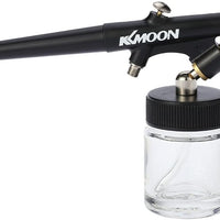 KKmoon High Atomizing sifón Feed Airbrush de acción única Air Brush Kit para la manicura Maquillaje Arte Pintura tatuaje 0,8 mm pistola de Spray de pintura - Arteztik