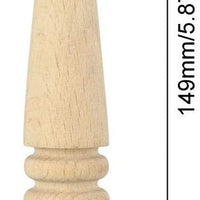 uxcell - Molinillo redondo de madera pulida, herramienta para pulir bordes de cuero, artesanía de cuero con bordes de madera lisa, procesamiento de cuero - Arteztik