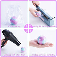 DecorRom - Bolsas de plástico para bombas de baño, 300 unidades, bolsas de bombas de baño, bolsas transparentes termorretráctiles, envoltorios de regalo para bricolaje bombas de baño, suministros de embalaje hechos a mano, suministros para hacer jabón, pa - Arteztik
