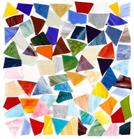 Azulejos de mosaico para manualidades a granel de vidrio manchado Suministros de varios colores y formas mosaico arte para la decoración del hogar o manualidades de bricolaje-35 onzas - Arteztik
