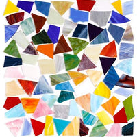 Azulejos de mosaico para manualidades a granel de vidrio manchado Suministros de varios colores y formas mosaico arte para la decoración del hogar o manualidades de bricolaje-35 onzas - Arteztik