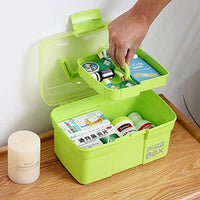 Kinsorcai Caja de almacenamiento de plástico de 11.0 in con bandeja extraíble, organizador multiusos y estuche de almacenamiento para arte y cosméticos (verde) - Arteztik
