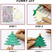 50 adornos de madera sin terminar para decoración navideña y manualidades, 10 estilos de madera sin terminar para decoración de Navidad y manualidades - Arteztik