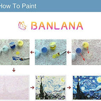 Pintura por números para adultos por Banlana, kit de pintura para adultos por números para principiantes en lienzo laminado de 16.0 x 20.0 in - Arteztik
