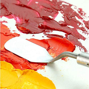 iHouse - Juego de 5 espátulas de acero inoxidable para pintura al óleo, accesorios de mezcla de colores para óleo, lienzo, pintura acrílica - Arteztik