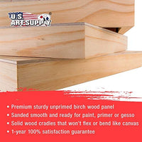 U.S. Art Supply - Tableros de madera de abedul, 16.0 x 20.0 in, base de 1.5 in de profundidad (paquete de 2) lienzos de pared de madera para artistas – Pintura de medios mixtos, acrílico, aceite, etc. - Arteztik
