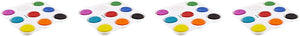 Sax 402321 - Juego de 9 tartas de pintura con bandeja (no tóxicas, 2 1/4 x 3/4 pulgadas), varios colores - Arteztik